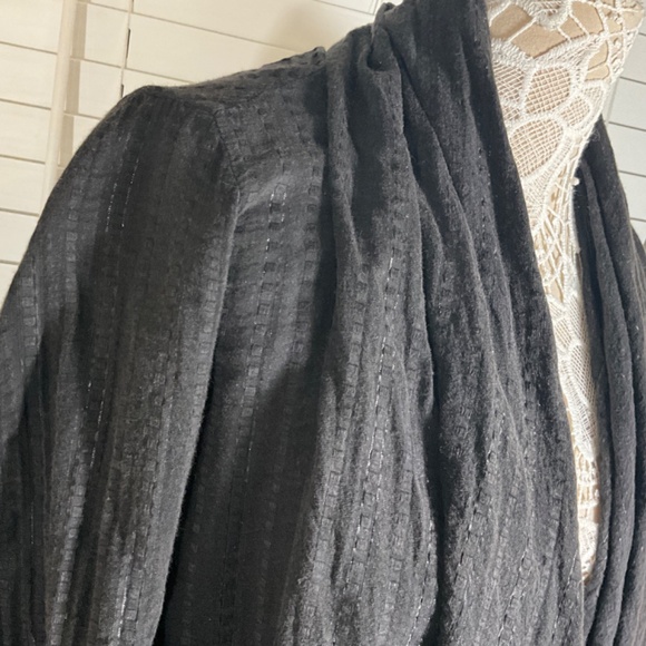 “Women’s Lightweight Open front long draped cardigan dusk black s/m - Picture 5 of 7